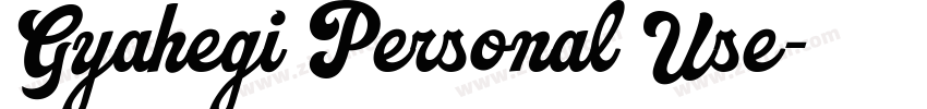 Gyahegi Personal Use字体转换